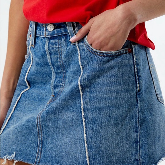 Levi's Recrafted Icon Denim Mini Skirt NWT - Picture 4 of 5